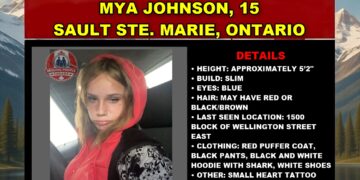 Photo of missing girl Mya Johnson, age 15, from Sault Ste. Marie, Ontario