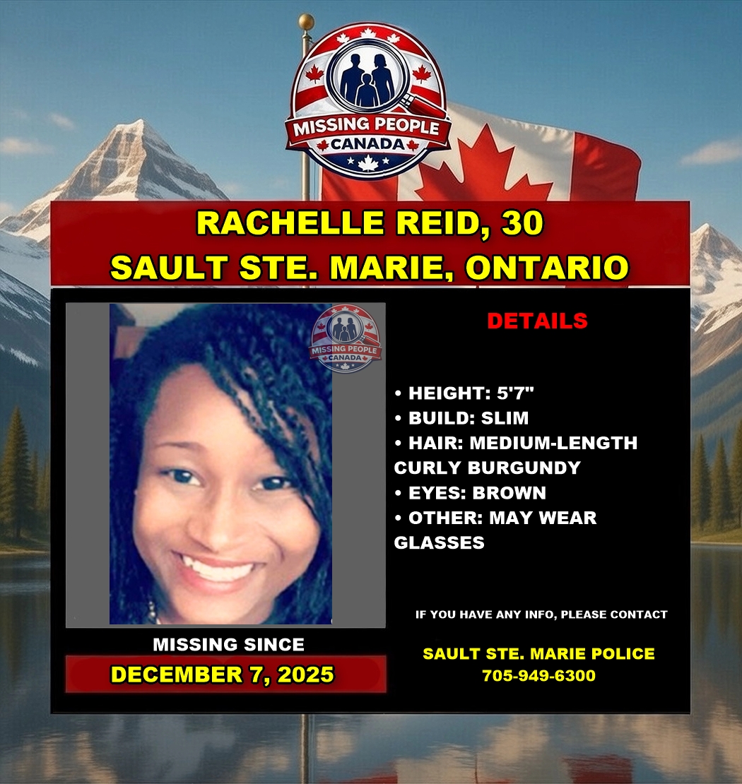 Photo of missing woman Rachelle Reid, age 30, from Sault Ste. Marie, Ontario