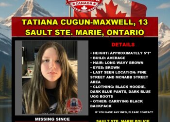 Photo of missing girl Tatiana Cugun-Maxwell, age 13, from Sault Ste. Marie, Ontario