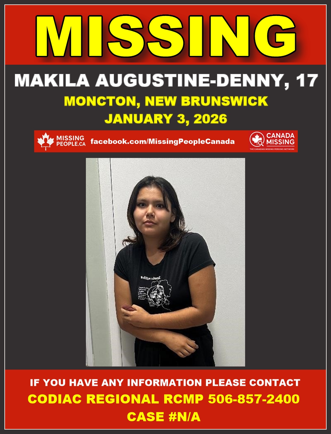 MISSING PERSON CANADA RELEASE