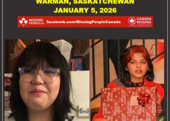 Photo of missing girls Emily Adolph, 15, and Neveah Eninew, 13, from Warman, Saskatchewan