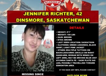 Photo of missing woman Jennifer Richter, age 42, from Dinsmore, Saskatchewan