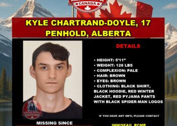 Photo of missing boy Kyle Chartrand-Doyle, age 17, from Penhold, Alberta