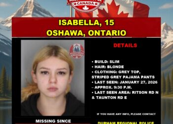 Photo of missing girl Isabella, age 15, from Oshawa, Ontario