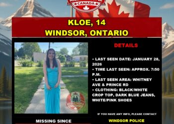 Photo of missing girl Kloe, age 14, from Windsor, Ontario