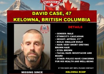 Photo of missing man David Case, age 47, from Kelowna, British Columbia