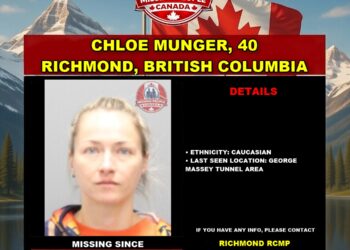 Photo of missing woman Chloe Munger, age approximately 40, from Richmond, British Columbia