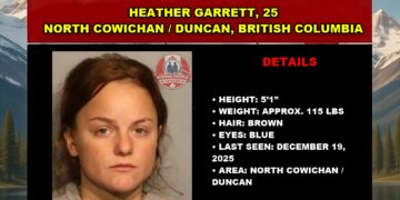 Photo of missing woman Heather Garrett, age 25, from North Cowichan/Duncan, British Columbia.
