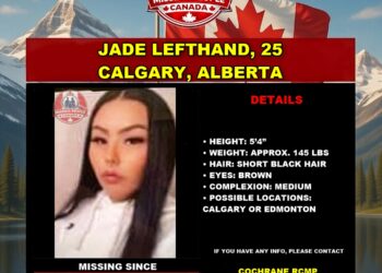 Photo of missing woman Jade Lefthand, age 25, from Calgary, Alberta
