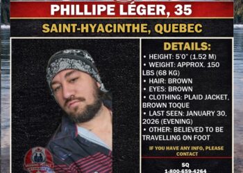 Photo of missing man Phillipe Léger, age 35, from Saint-Hyacinthe, Quebec.