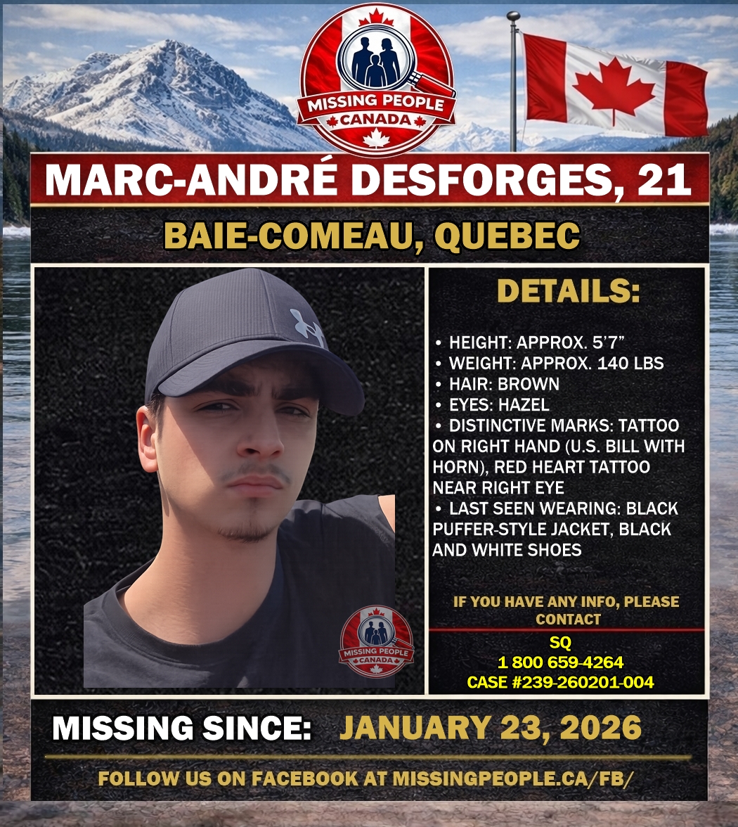 MISSING PERSON CANADA RELEASE