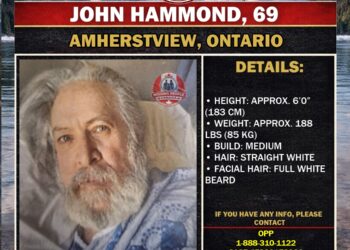 Photo of missing person John Hammond, age 69, from Amherstview, Ontario