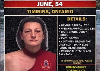 Photo of missing person June, age 54, from Timmins, Ontario