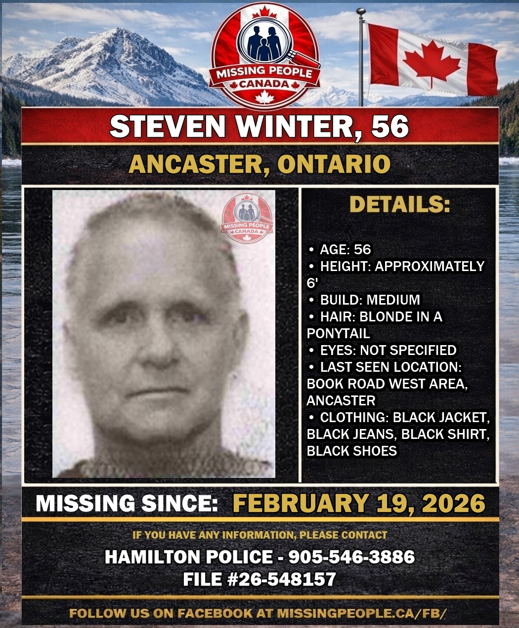 MISSING PERSON CANADA RELEASE