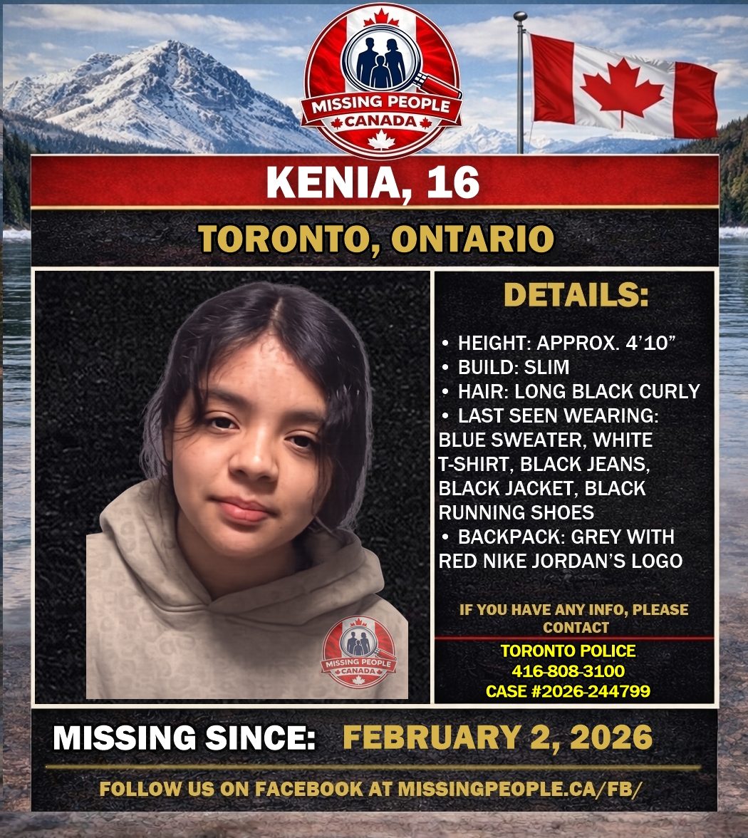 Photo of missing youth Kenia, age 16, from Toronto, Ontario.