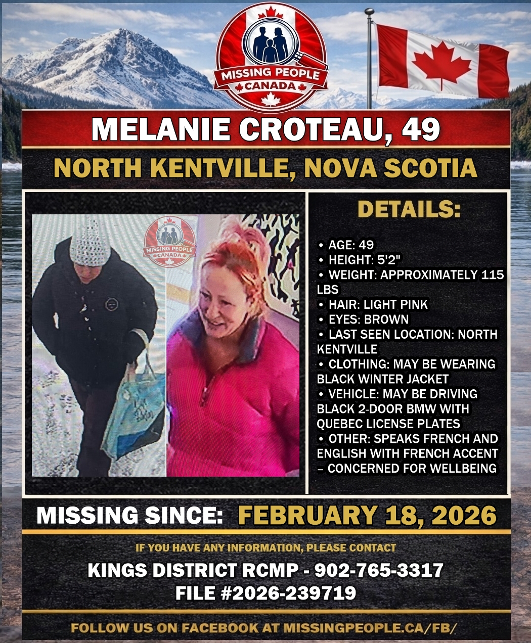MISSING PERSON CANADA RELEASE