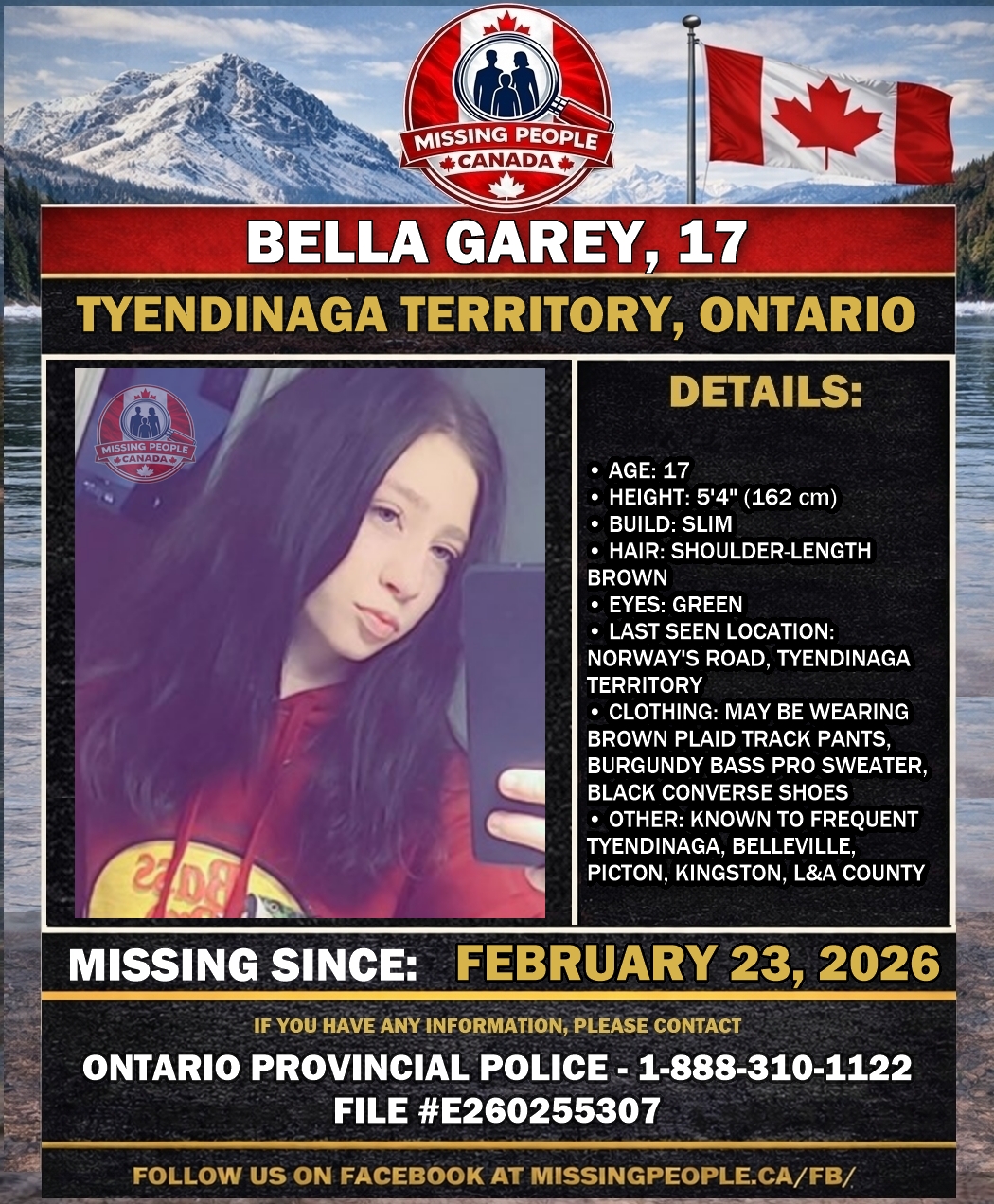 MISSING PERSON CANADA RELEASE