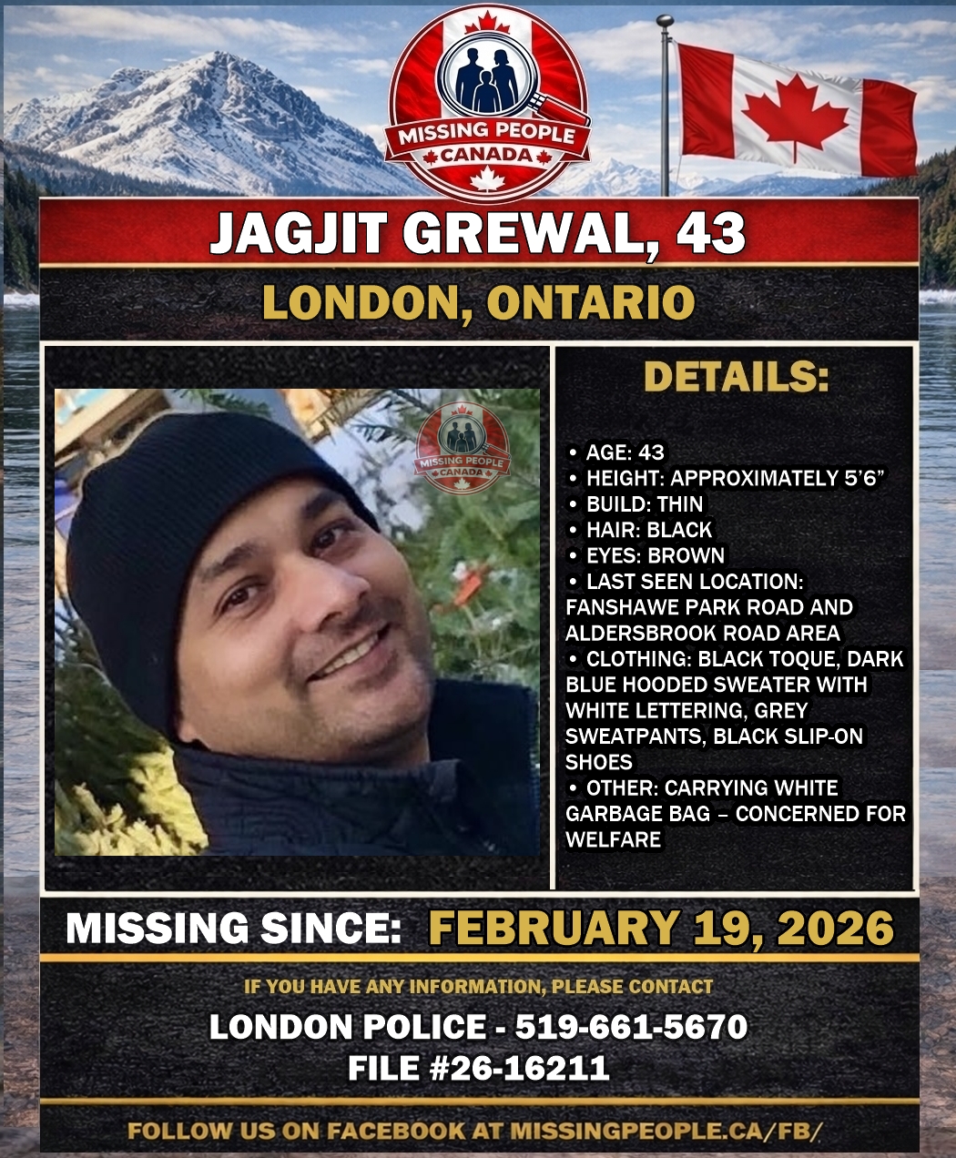 MISSING PERSON CANADA RELEASE