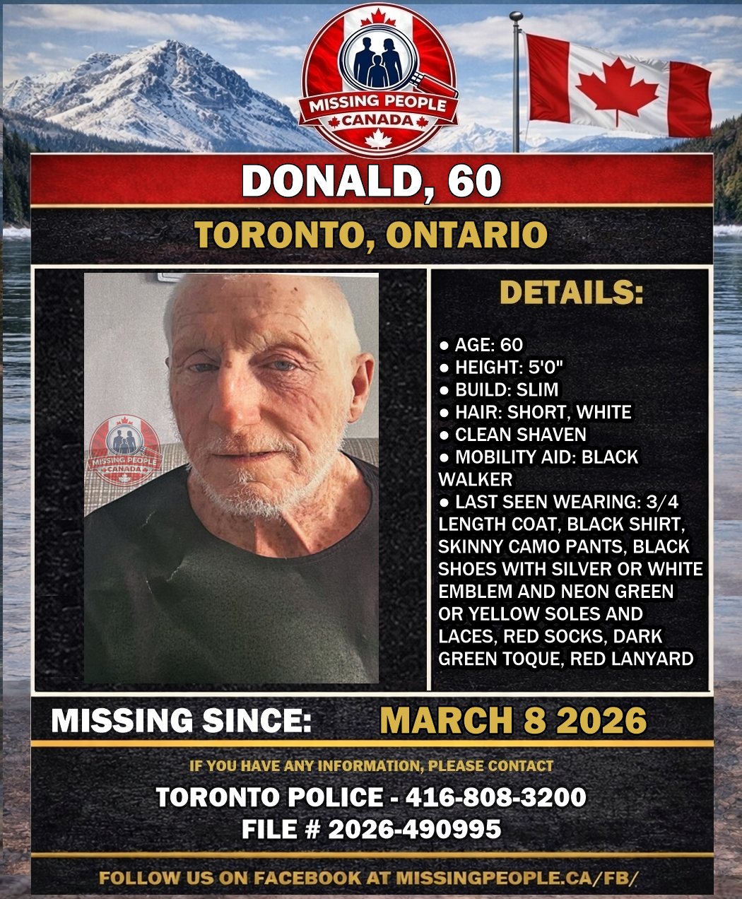 MISSING PERSON CANADA RELEASE