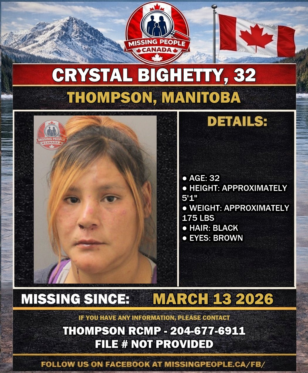 MISSING PERSON CANADA RELEASE