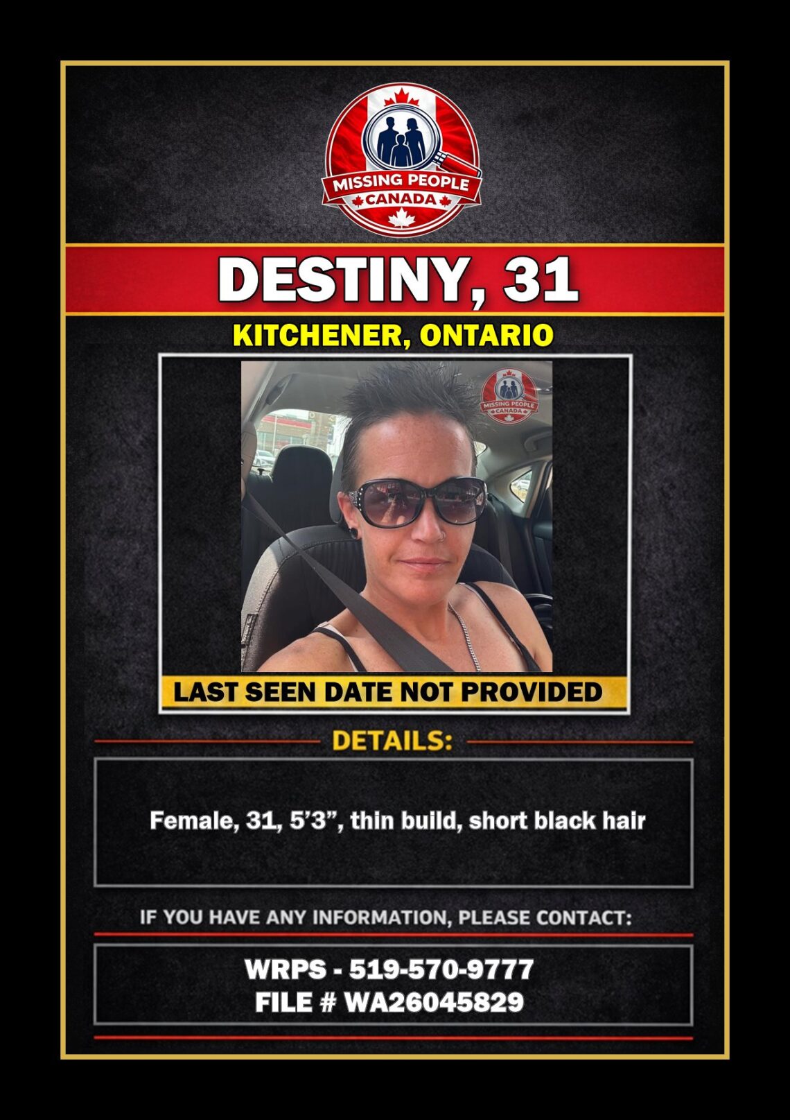 MISSING PERSON CANADA RELEASE