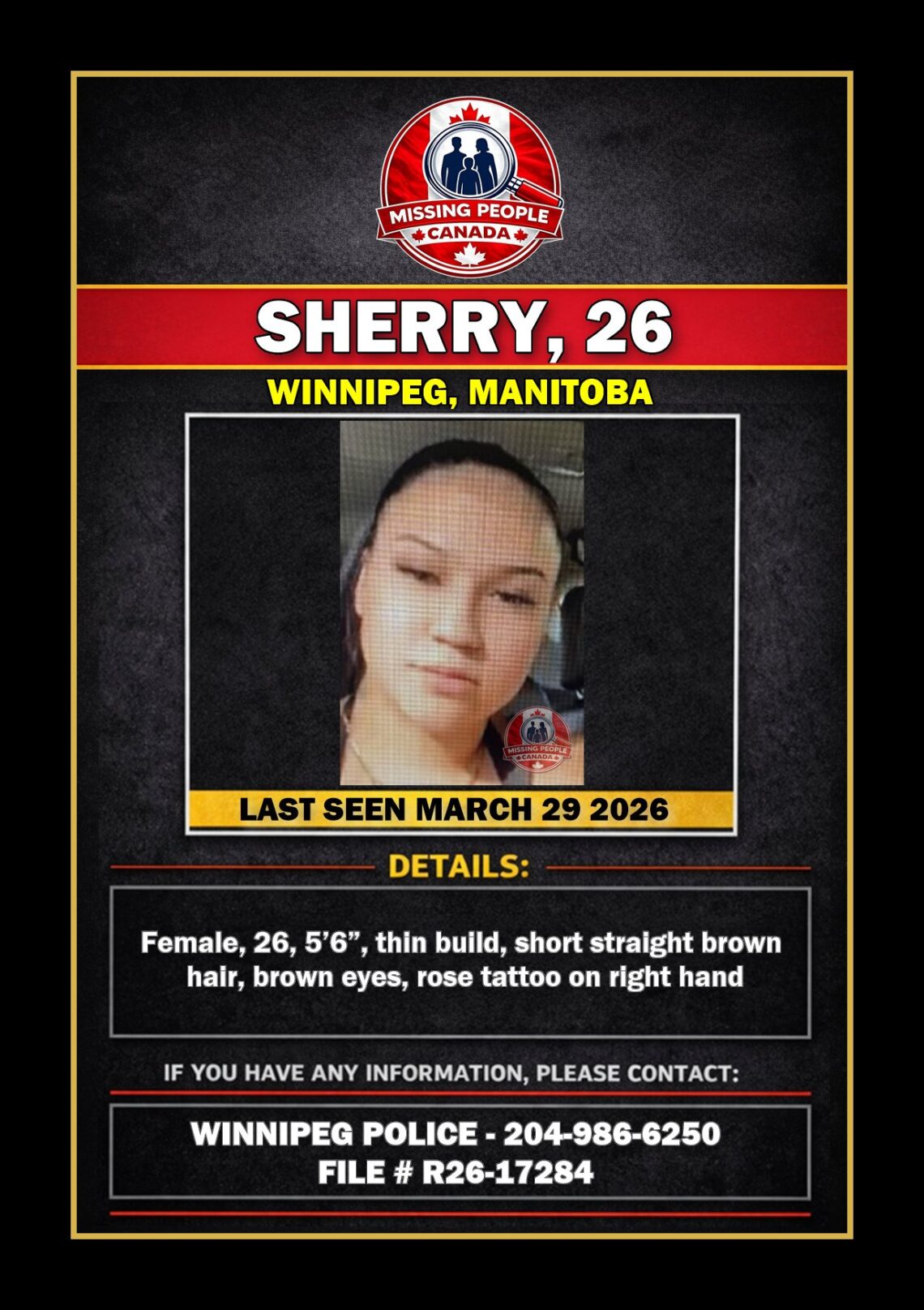 MISSING PERSON CANADA RELEASE