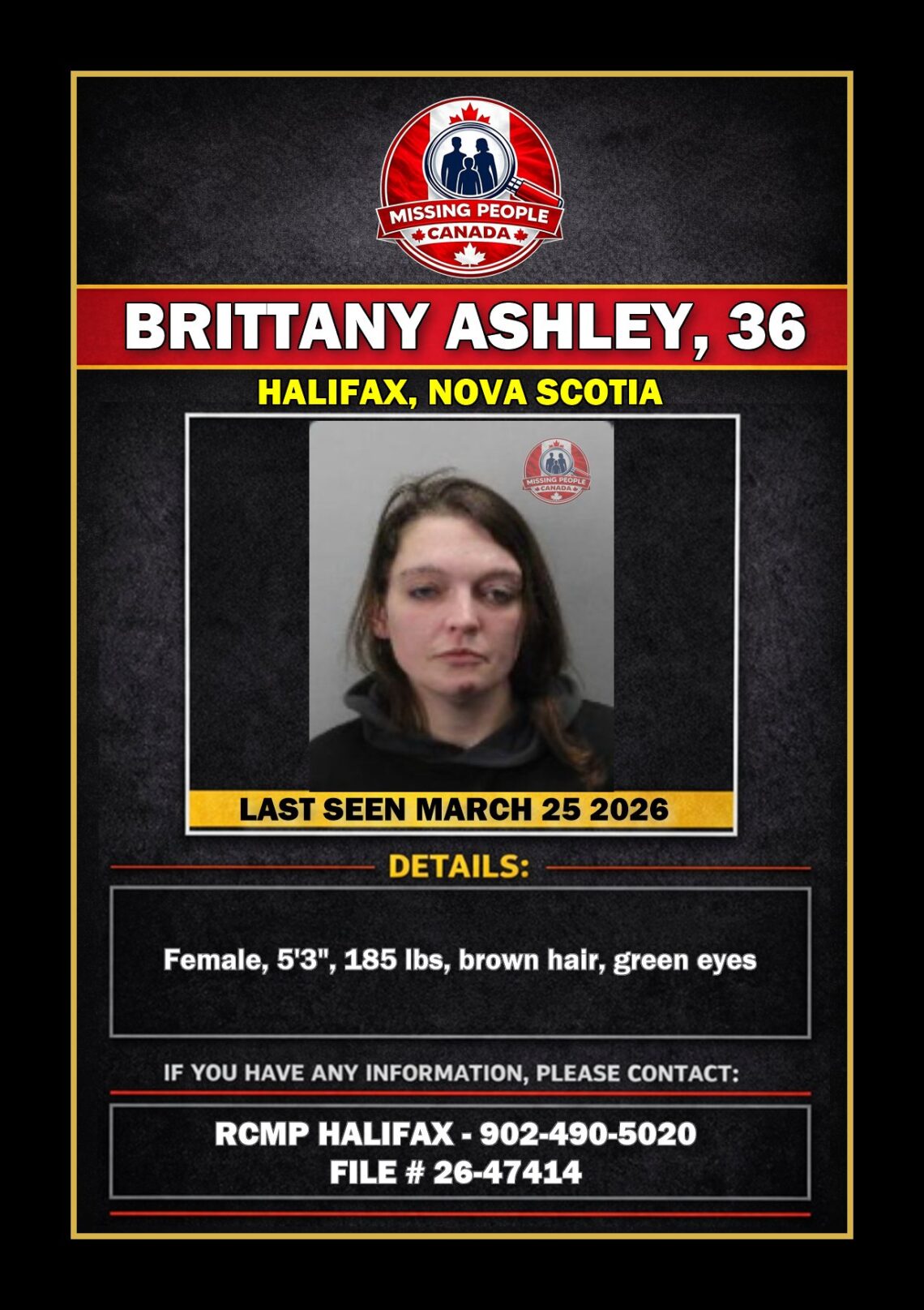 MISSING PERSON CANADA RELEASE