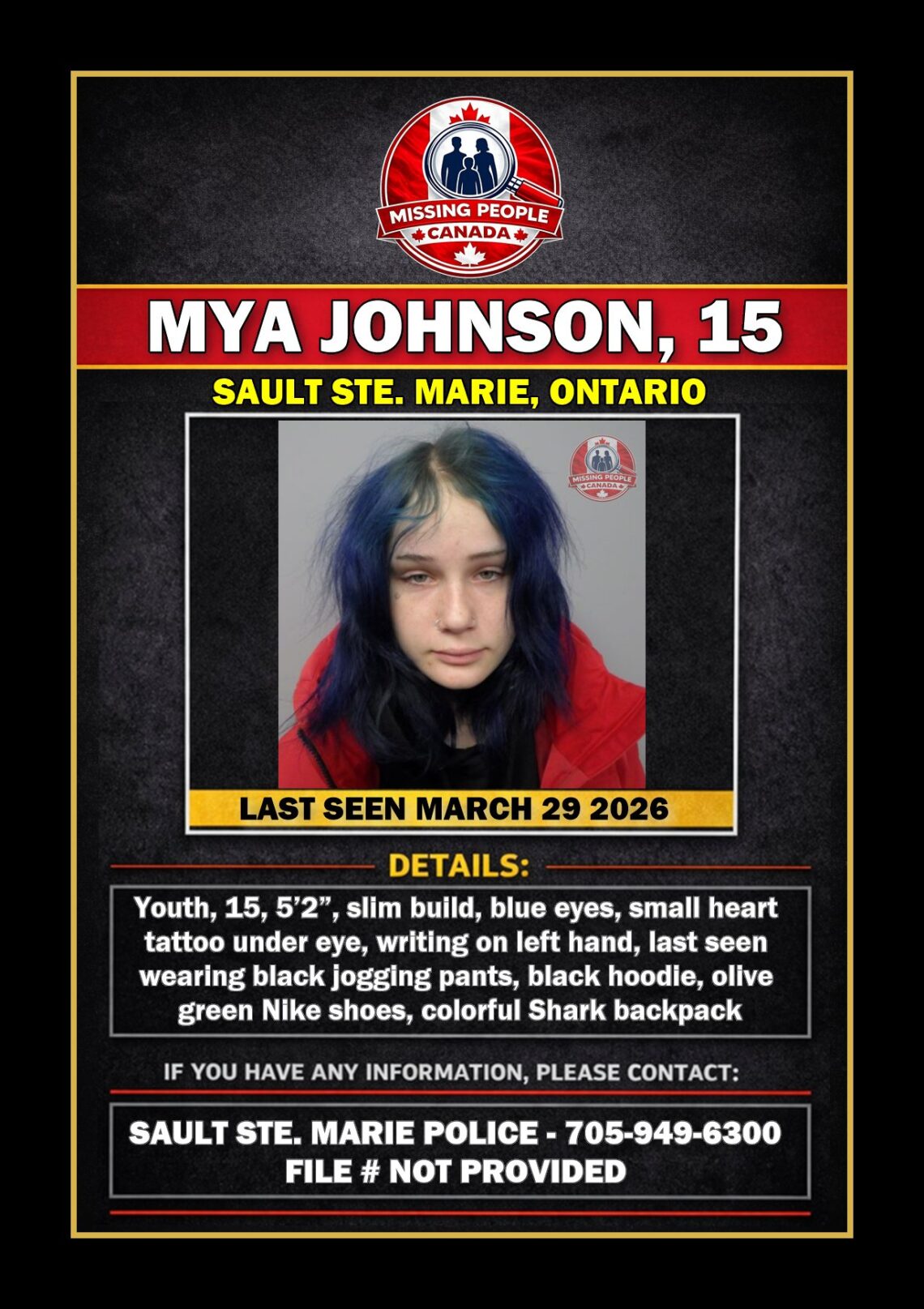 MISSING PERSON CANADA RELEASE