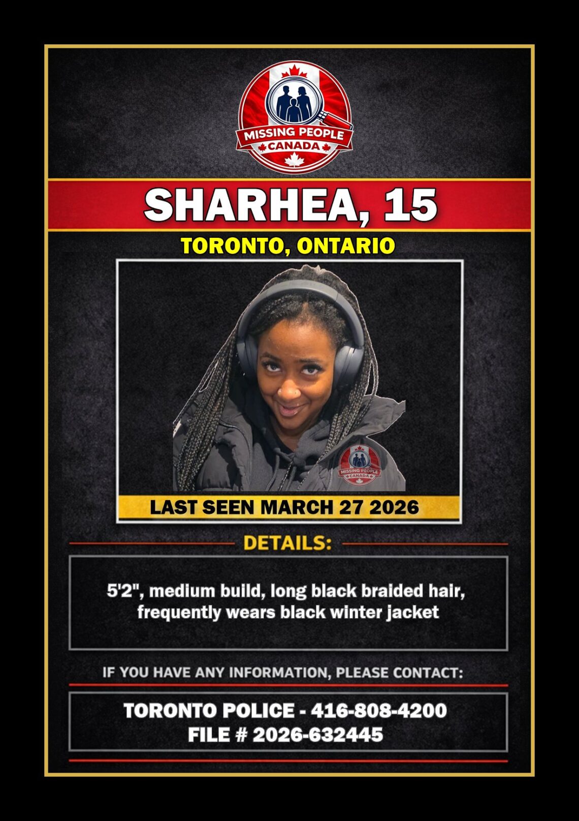MISSING PERSON CANADA RELEASE