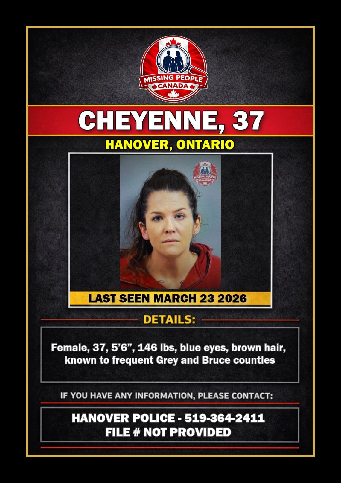 MISSING PERSON CANADA RELEASE