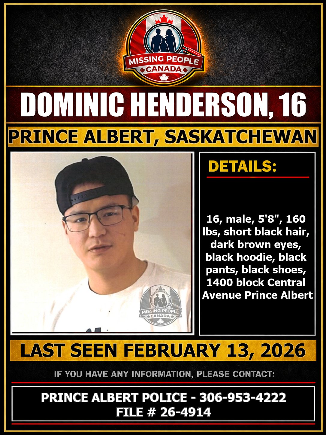 MISSING PERSON CANADA RELEASE