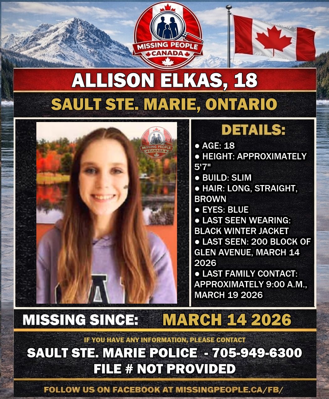 MISSING PERSON CANADA RELEASE