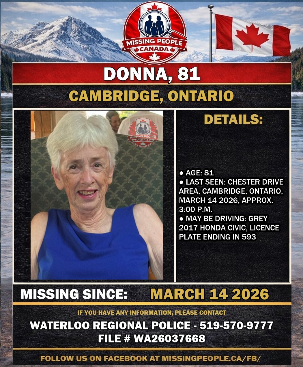 MISSING PERSON CANADA RELEASE