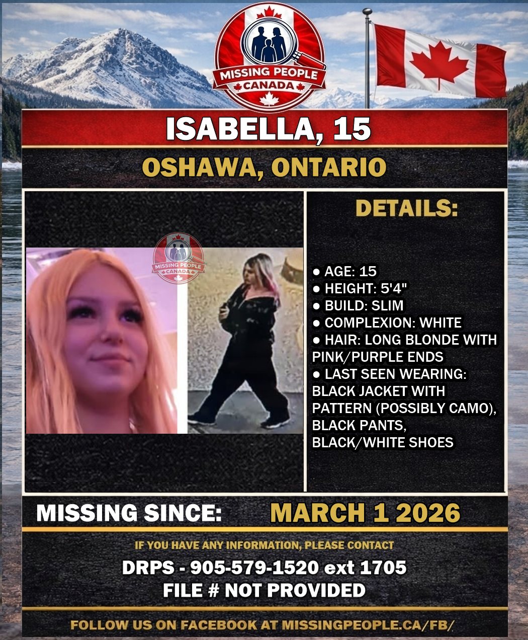 MISSING PERSON CANADA RELEASE