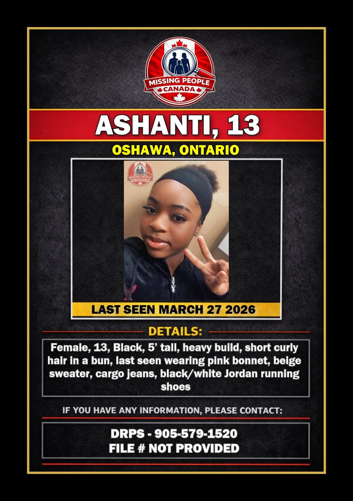 MISSING PERSON CANADA RELEASE