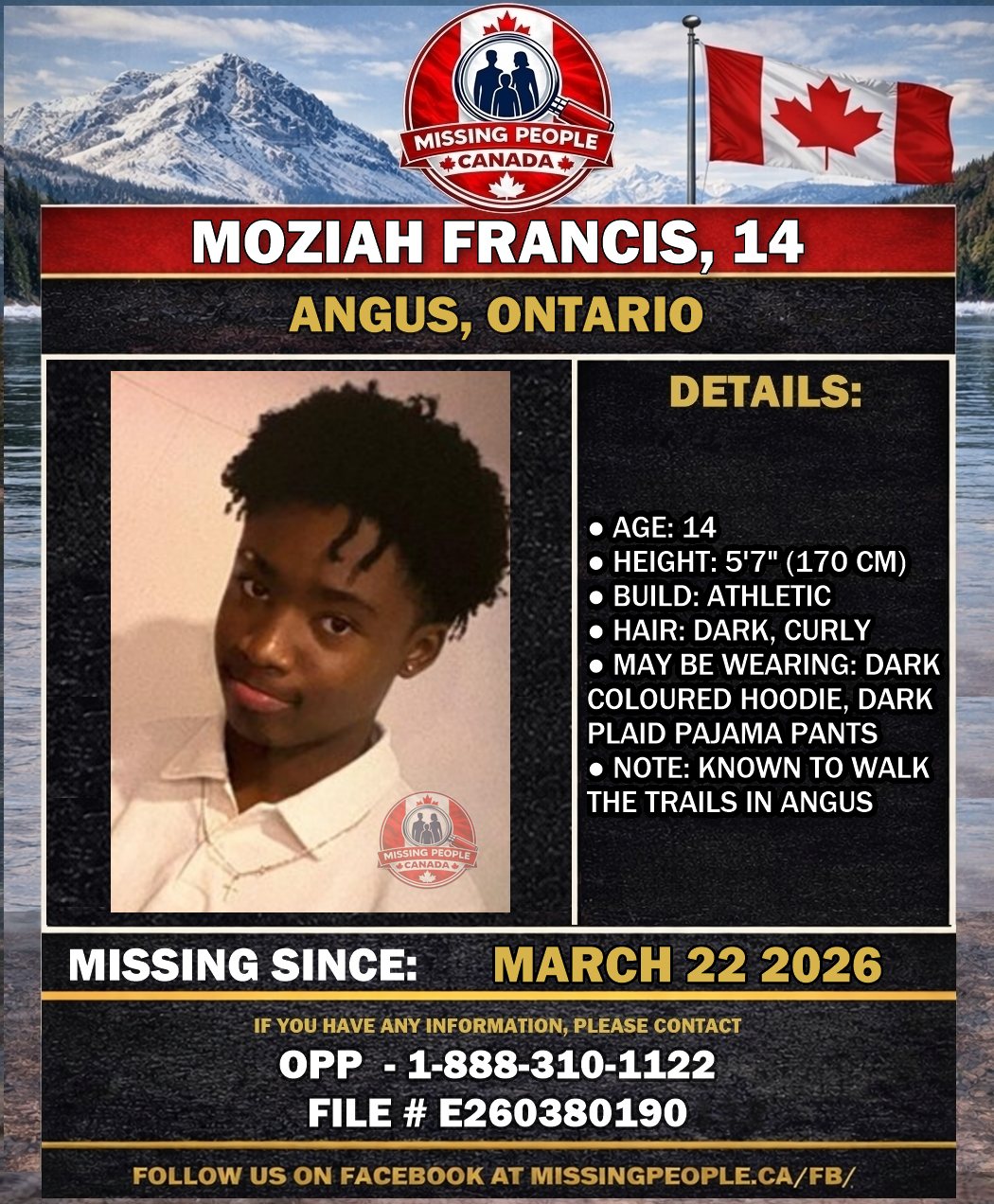 MISSING PERSON CANADA RELEASE