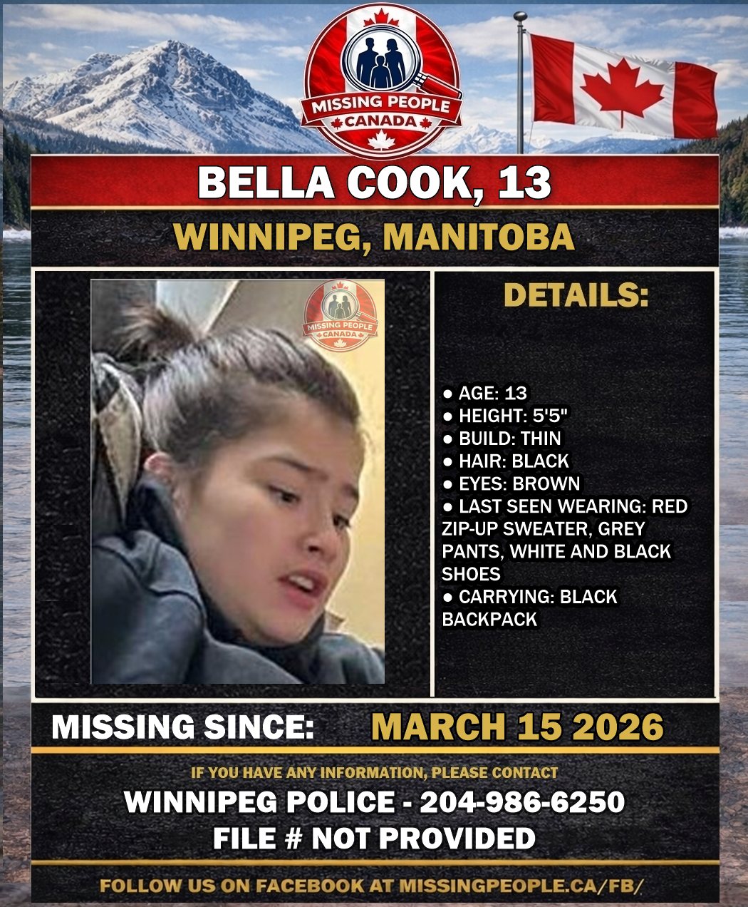 MISSING PERSON CANADA RELEASE