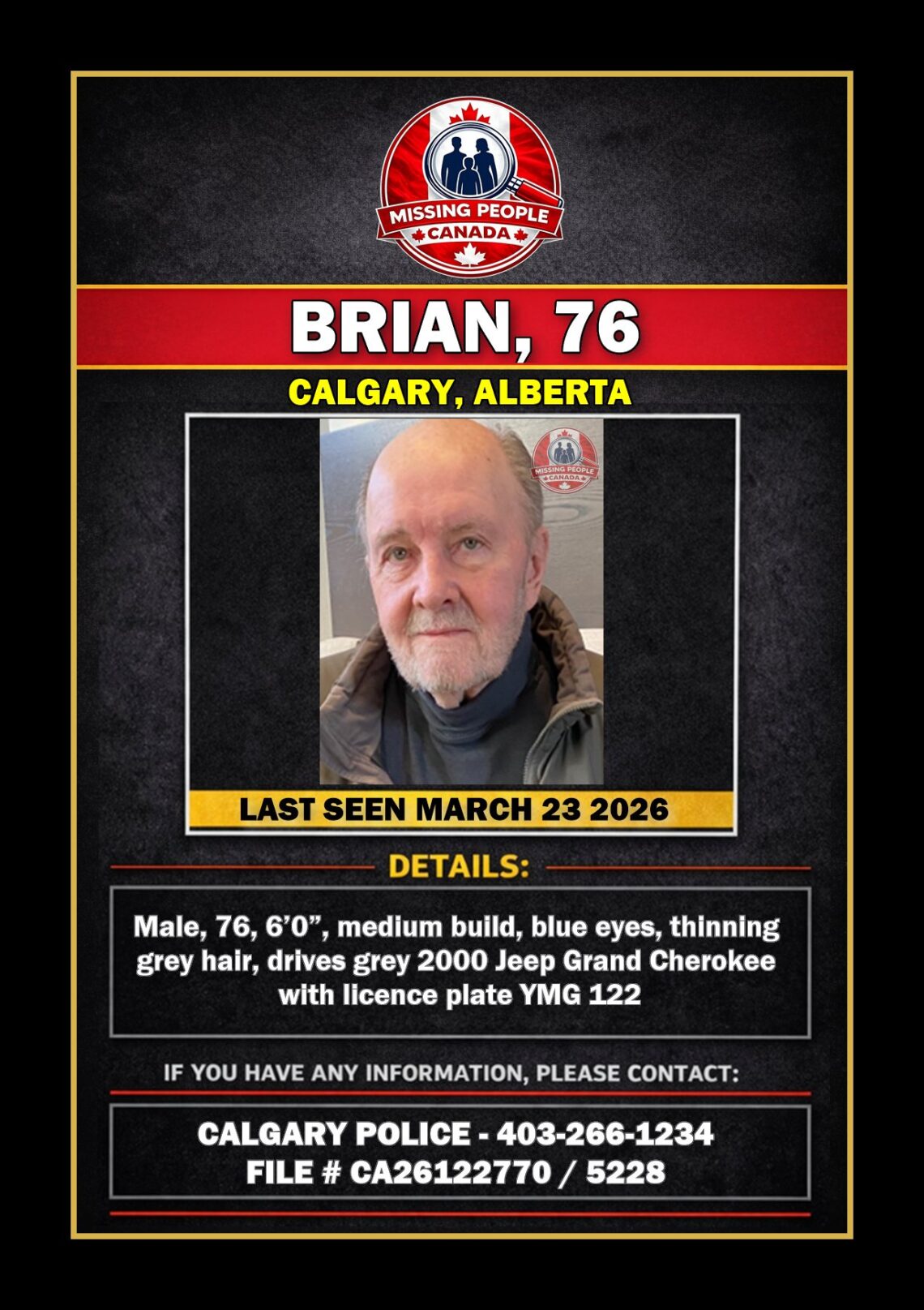 MISSING PERSON CANADA RELEASE