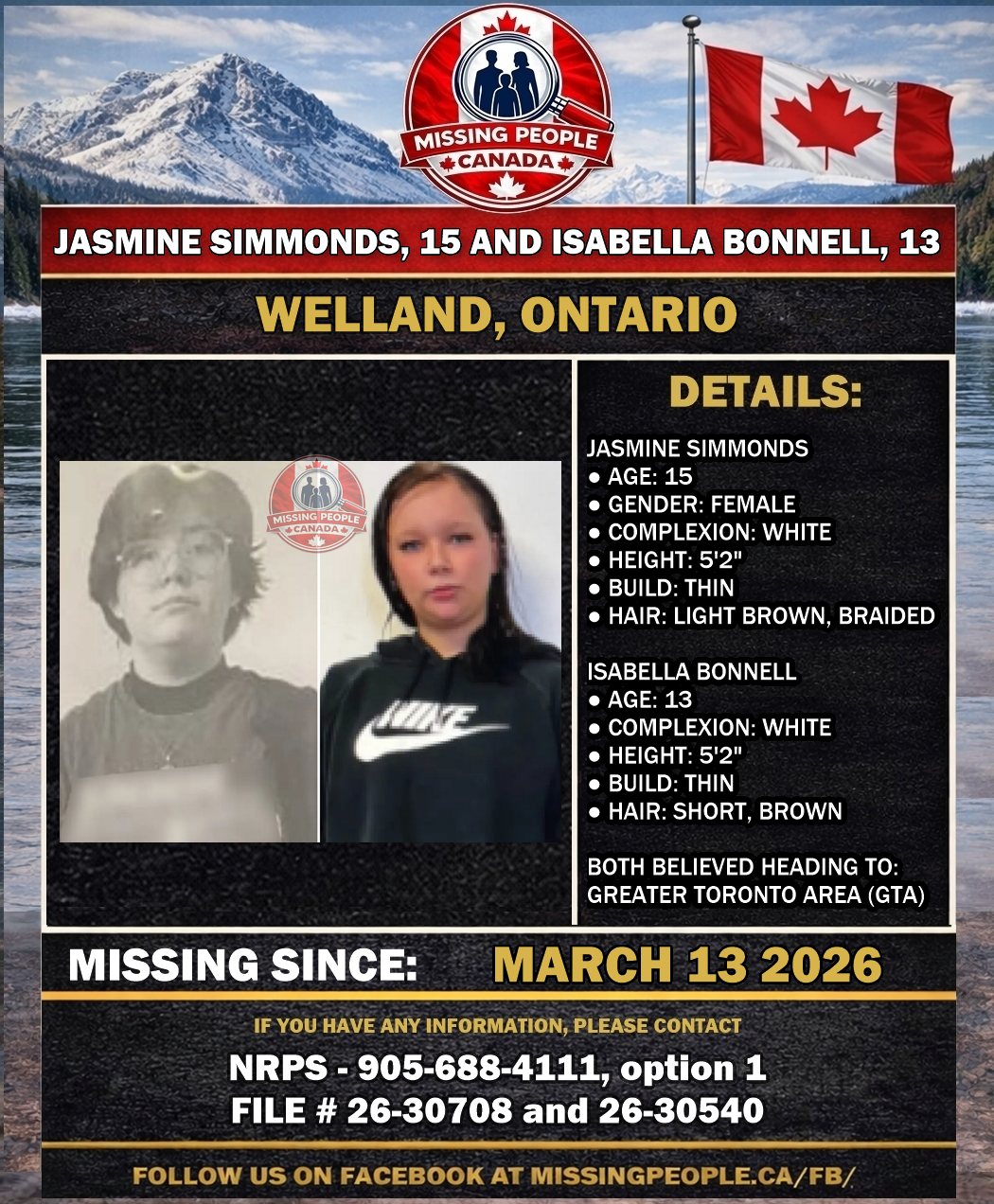 MISSING PERSON CANADA RELEASE