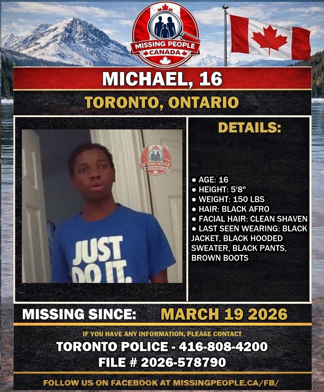 MISSING PERSON CANADA RELEASE
