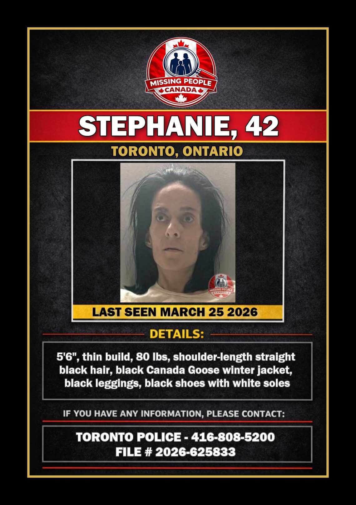 MISSING PERSON CANADA RELEASE