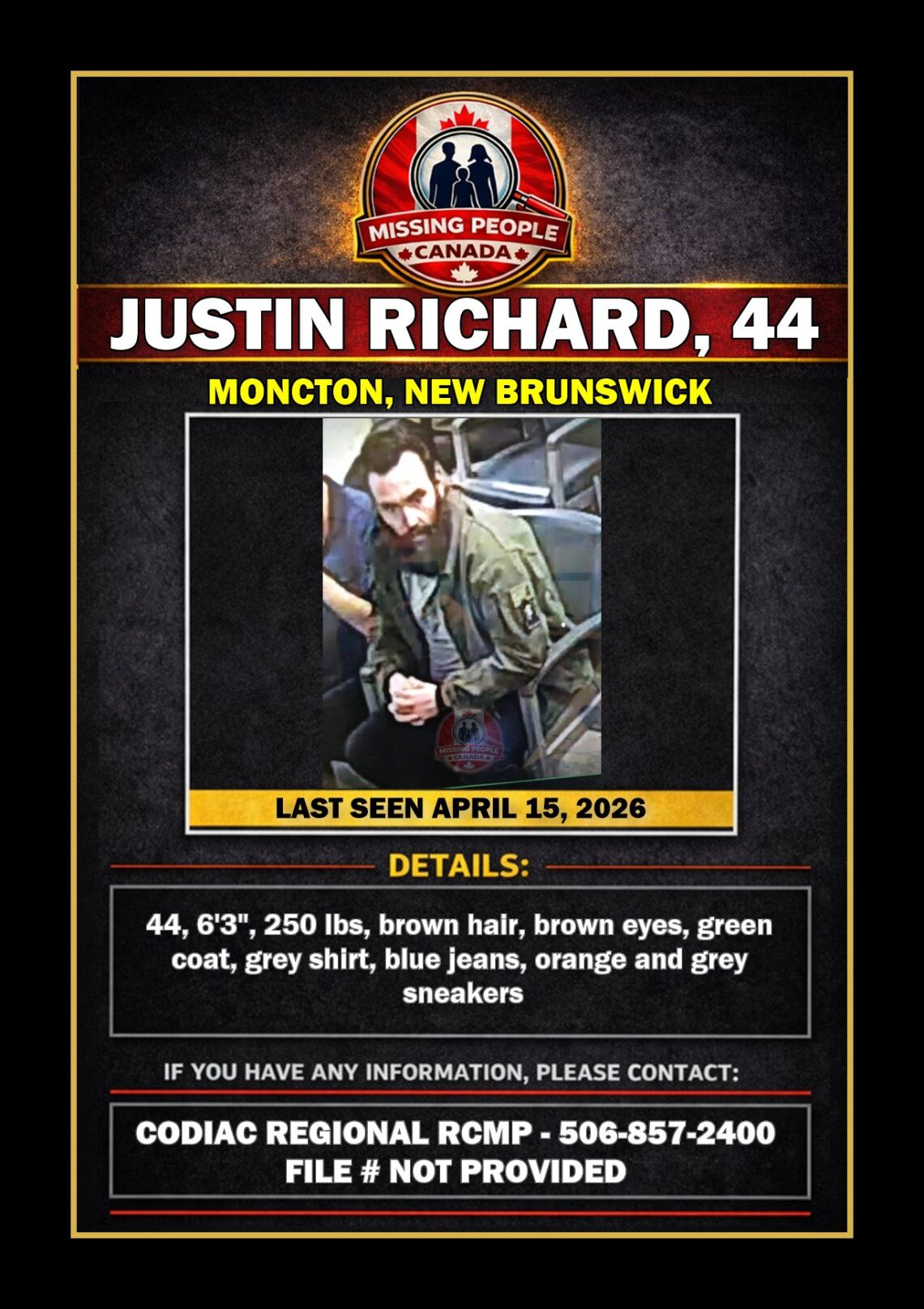 MISSING PERSON CANADA RELEASE