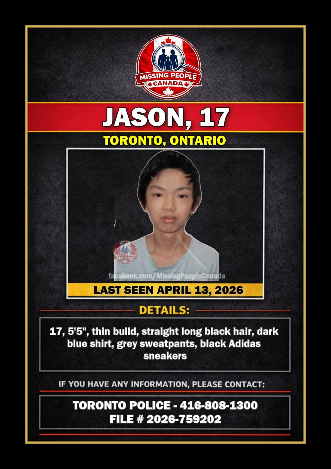 MISSING PERSON CANADA RELEASE