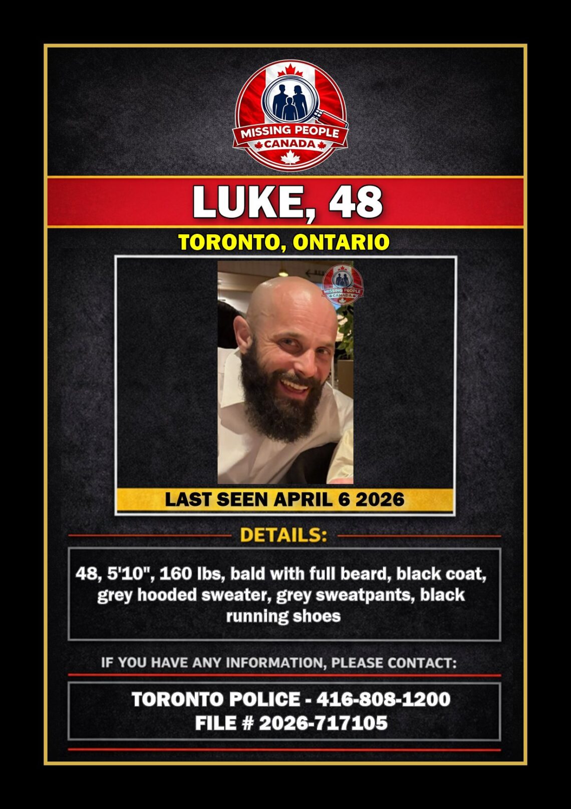 MISSING PERSON CANADA RELEASE