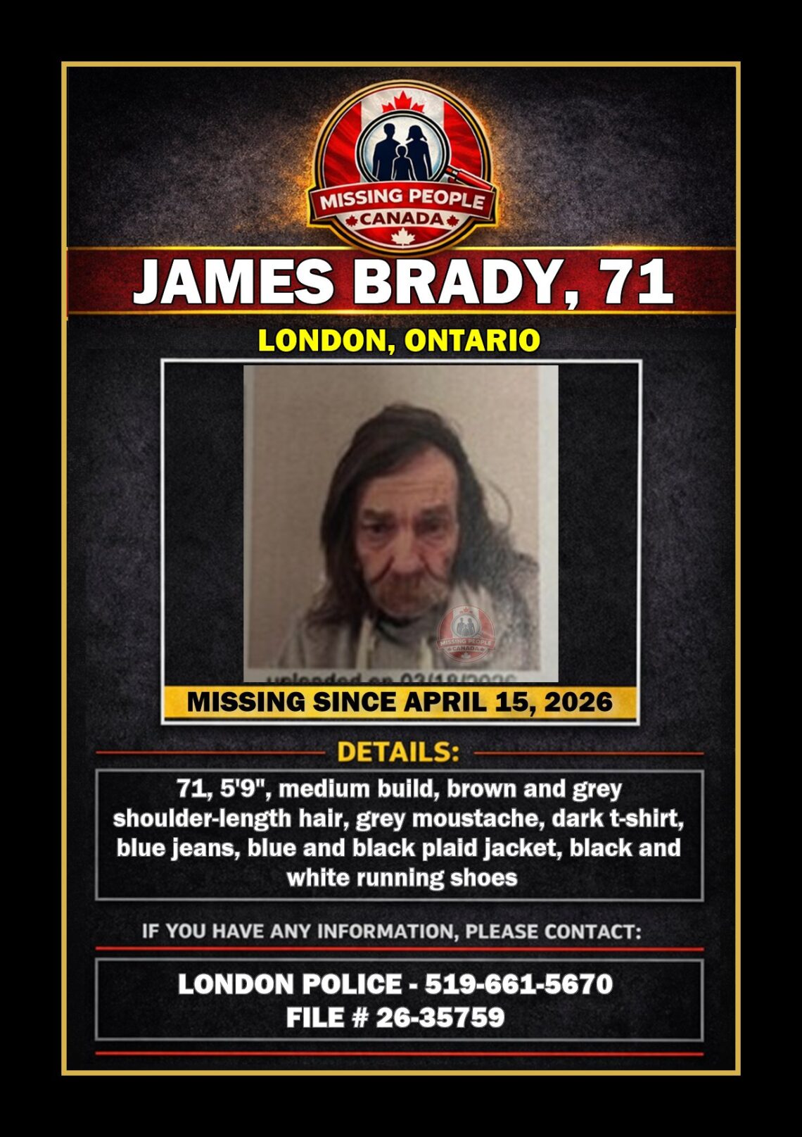 MISSING PERSON CANADA RELEASE