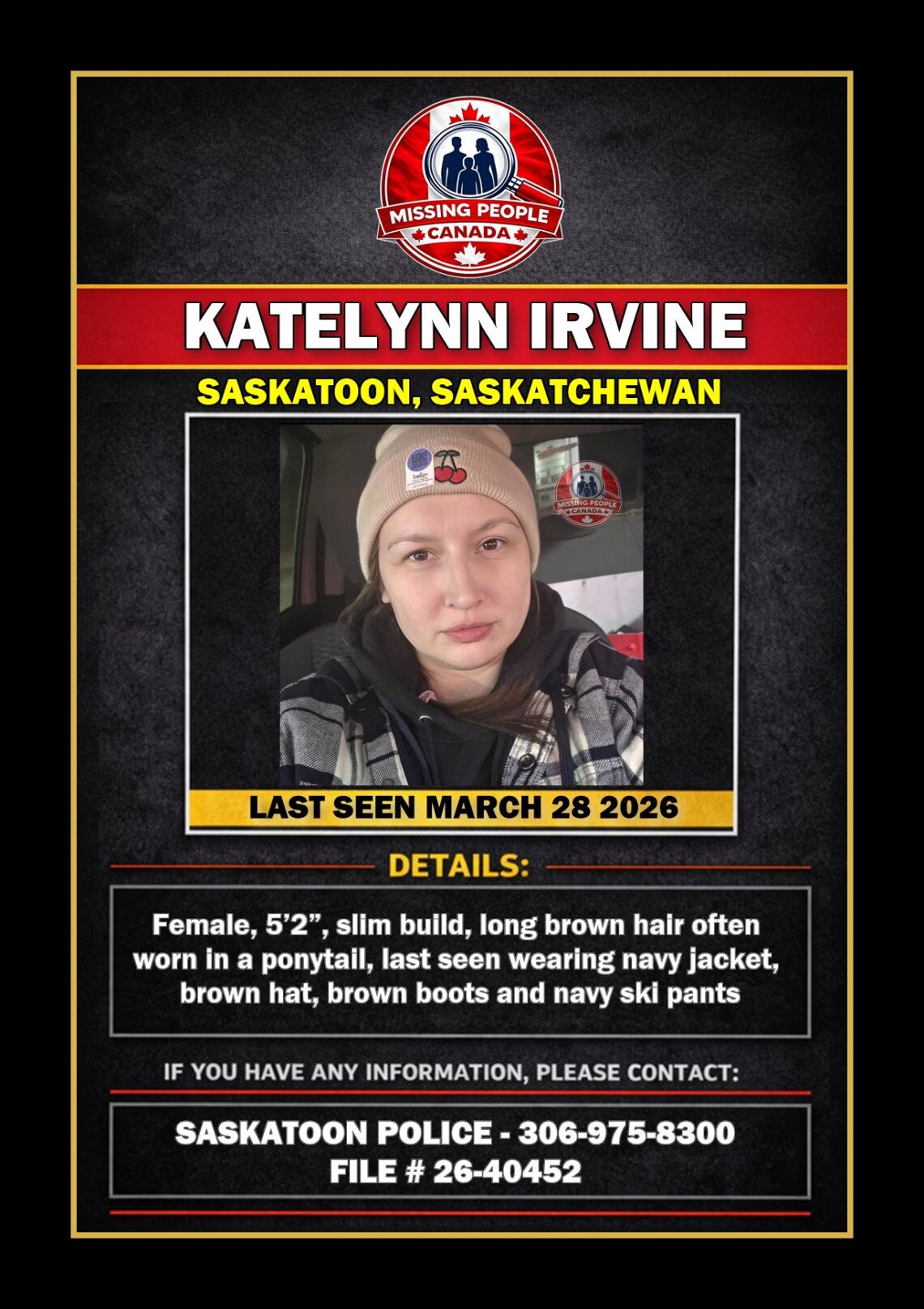 MISSING PERSON CANADA RELEASE