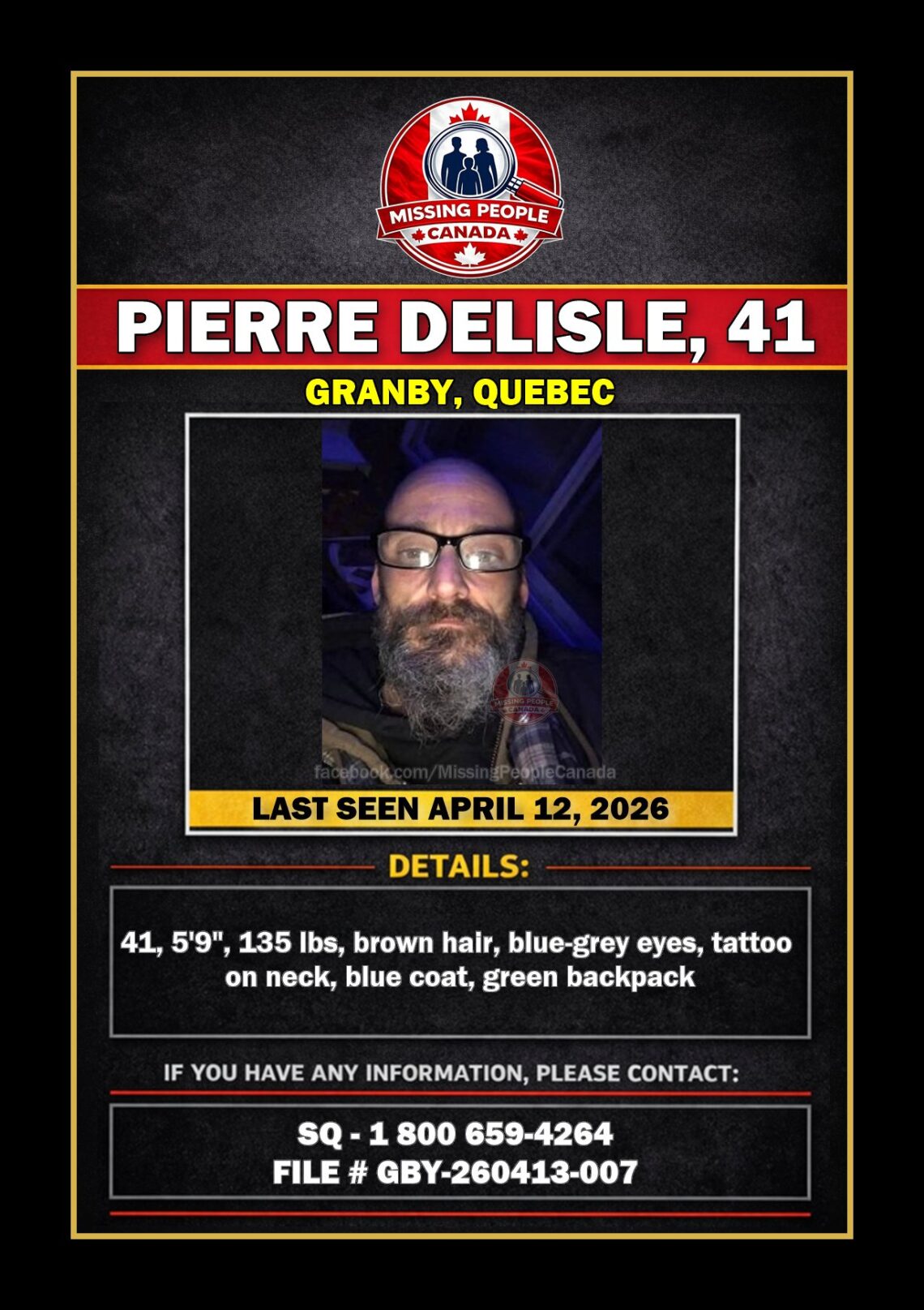 MISSING PERSON CANADA RELEASE