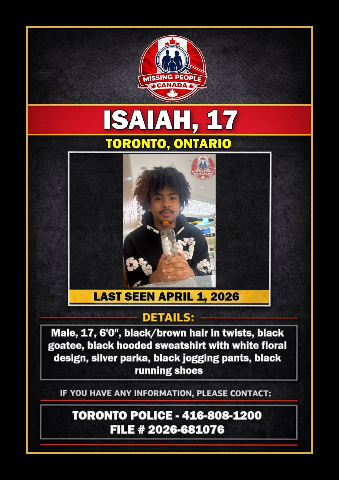 MISSING PERSON CANADA RELEASE