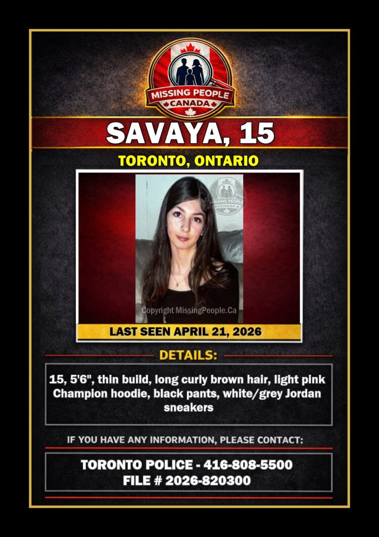 MISSING PERSON CANADA RELEASE