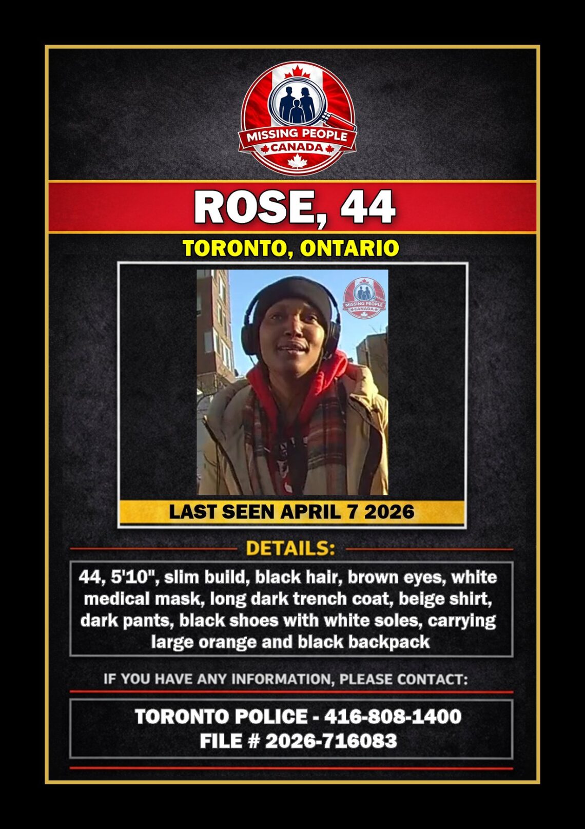 MISSING PERSON CANADA RELEASE